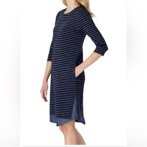 J. Jill Denim Knit Dress, Size Large, NWT